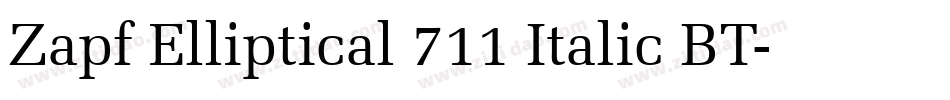 Zapf Elliptical 711 Italic BT字体转换